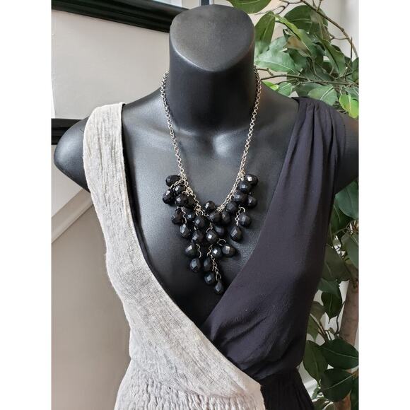 Anthropologie Maeve Black Noir Dress XS White Black Polyester Asymmetrical Hem - Picture 5 of 13